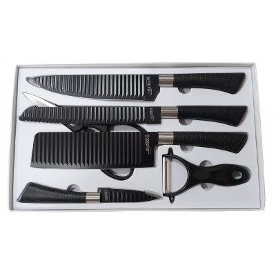 Picture of Zepter Kitchen Knife Tools 6 Pcs | chef knife | bread knife | paring knife | scissors | ceramic peeler | sharp bla-des for cutting meat, vegetables, fruits, etc.