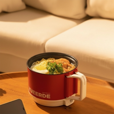 Picture of Mini Cooking Pot | Multifunctional Rice Cooker Non Stick Pan | Safety Material Portable Electric Curry Pot | Non-stick Pan For Baby Food | Home | Dormitory | Office | For 1-2 People