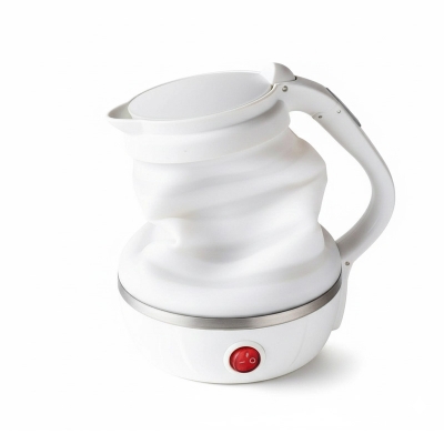 Picture of Mini Foldable Kettle Silicone Electric Kettle Portable Teapot Water Heater Outdoor Travel Home Tea Pot Water Kettle 0.6L 600W