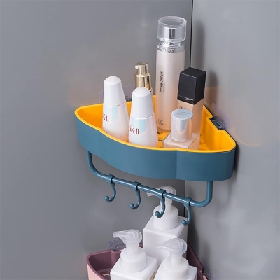 Picture of Bathroom Storage Organizer for Bathroom, Kitchen, Toilet No Drilling Bath Wall Shelf Storage Shampoo Holder