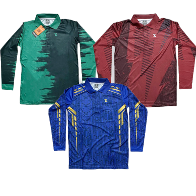 Picture of SMUG Premium POLO Full Sleeve Sports T-shirt Combo Pack -3 Pcs -Blue, Maroon and Green color