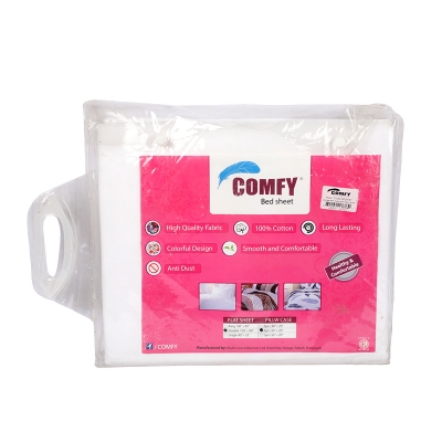 Picture of Comfy Bed Sheet- Double White (Twill) 100"x90"