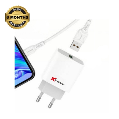 Picture of Xpert XC07V QC3.0 Eu Charger Kit With 3.6A First Cable Micro - White