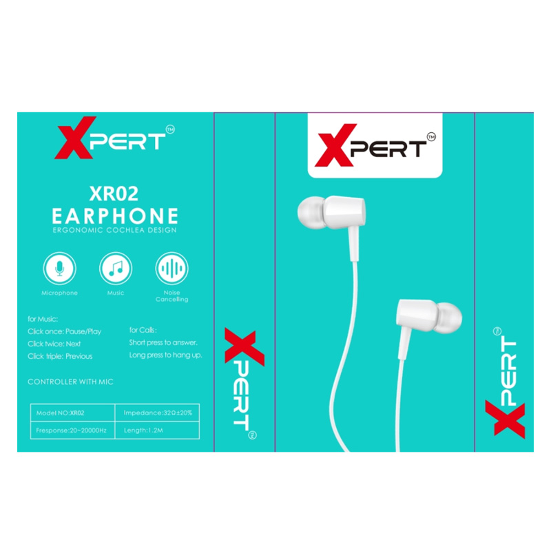 Picture of Xpert XR02 Earphones Audio plug: Ø3.5mm  nickel plated controller with mic