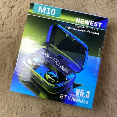 Picture of M10 TWS Wilreless Bluetooth 5.3 Earbuds Handfree Waterproof Sport Music Earphones Noise Reduction Stereo Headphones In Ear Headset with LED Charging Box