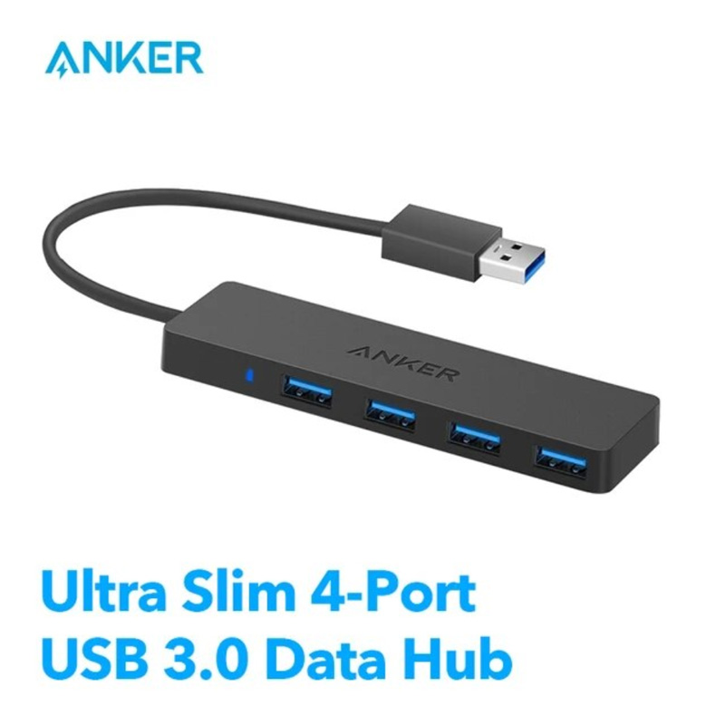 Picture of Anker 4-Port Ultra Slim USB3.0 Data Hub 20cm -Black