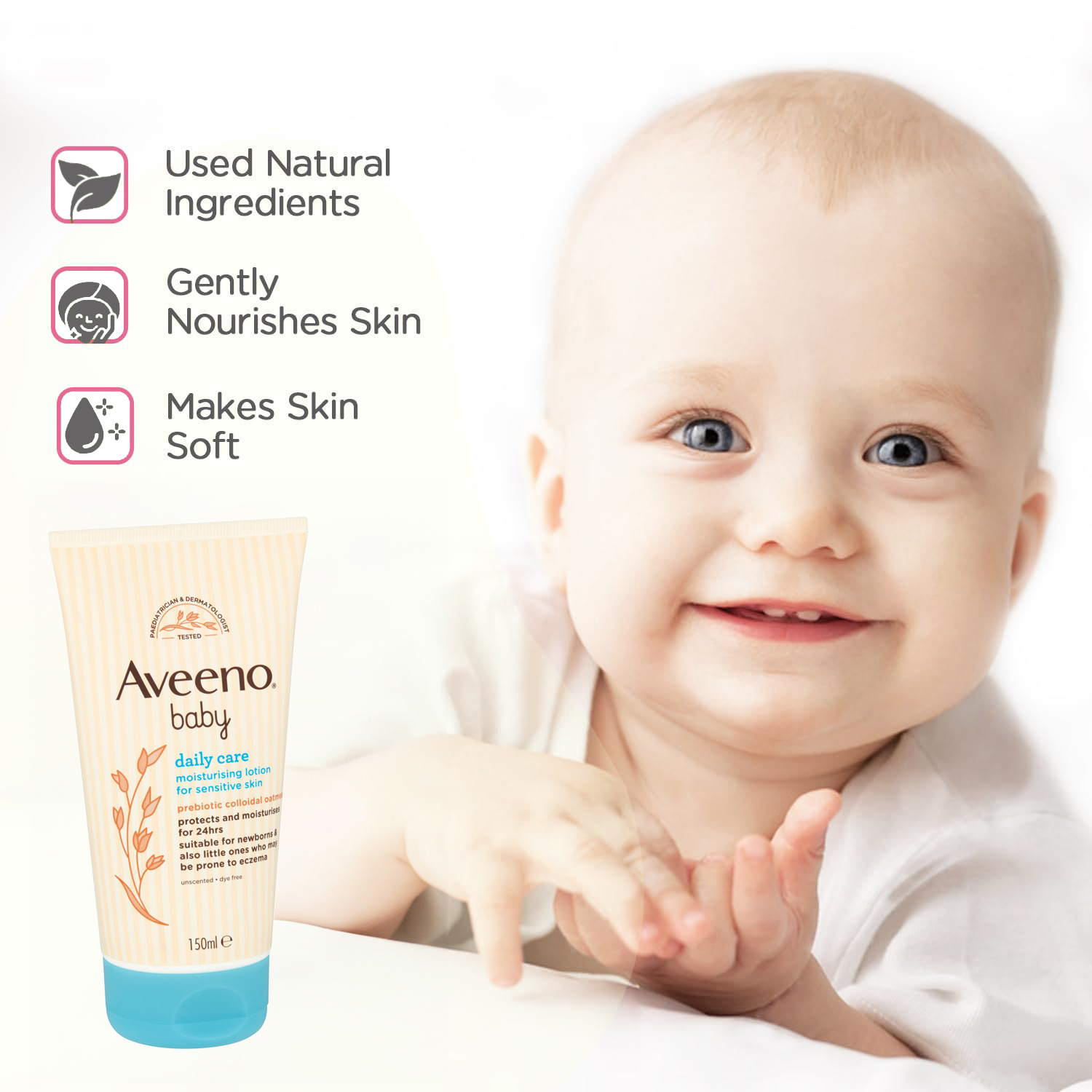 Picture of Aveeno Baby Daily Care Moisturising Lotion - 150ml
