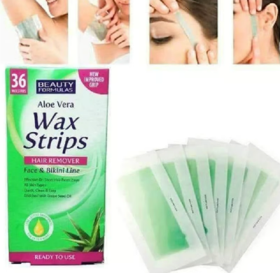 Picture of Beauty Formulas Hair Removal Face & Bikini Line 36 Wax Strips