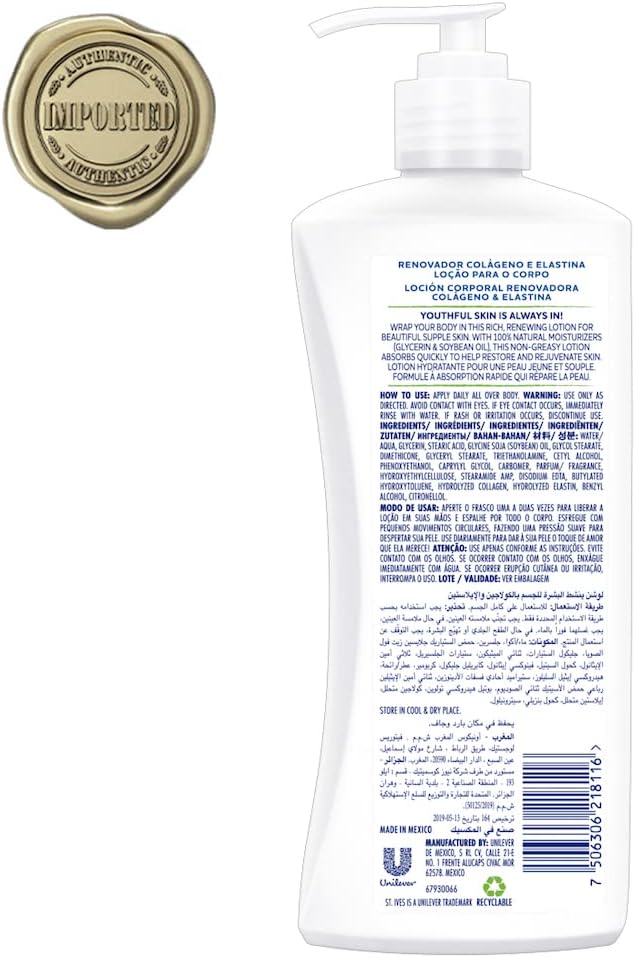 Picture of St ives green tea Renewing Collagen & Elastin Body Lotion 400Ml