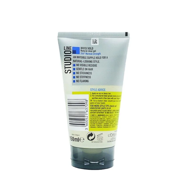 Picture of Loreal Studio Line Invisible Hold Normal Strength 24H Natural Clear Gel, 150 ml
