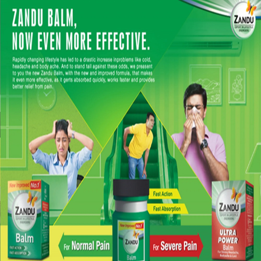 Picture of Zandu Balm Fast Action Balm for Strong Headache, Body ache and Cold, 25ml