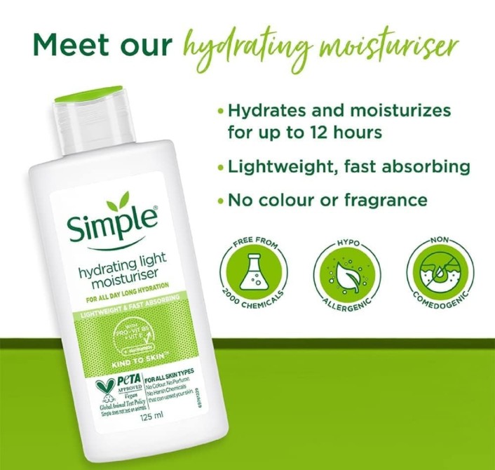 Picture of Simple Kind to Skin Hydrating Light Moisturiser - 125 ml
