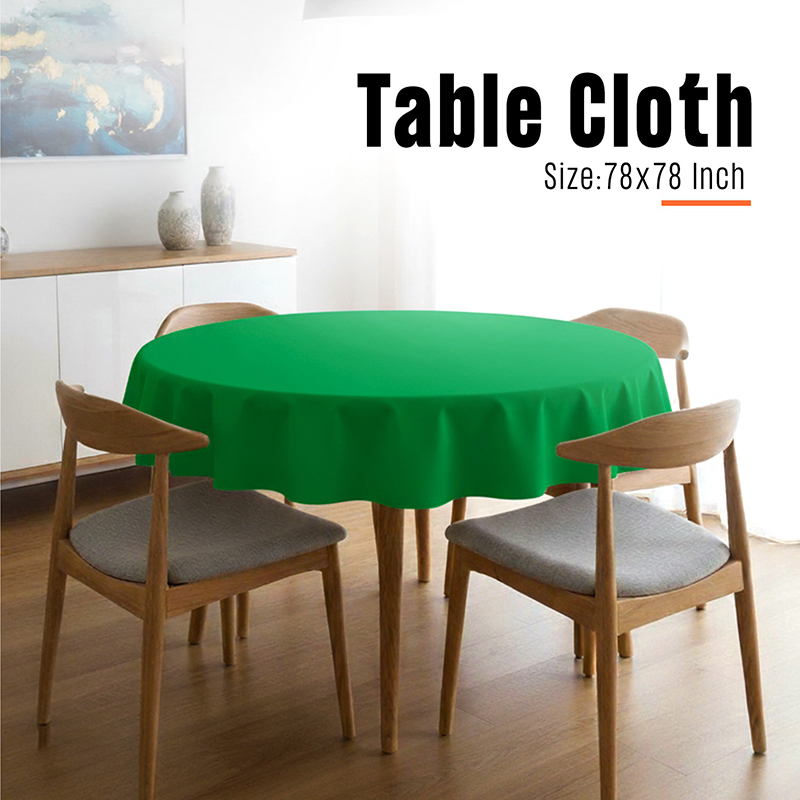 Picture of Country Soul Round Table Cloth–78x78 Inch Green Table Cloths/ Cover (Model TCR-1/2/3)-1Pcs