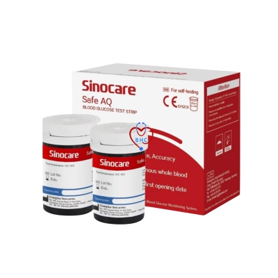 Picture of Safe AQ Smart Blood Glucometer Test Strip- Sinocare 1BOX 2VAIL 50PCS