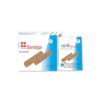 Picture of JMI First Aid Bandage 100 pcs box (Waterproof, Breath Freely, Flexible, Non-Sticky Plastic Bandage)