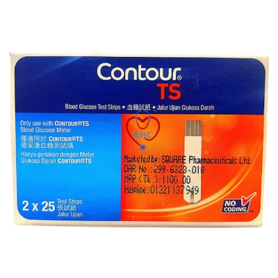 Picture of Contour TS Glucometer Test STRIPS 25+25 pcs 2 vail1 Box
