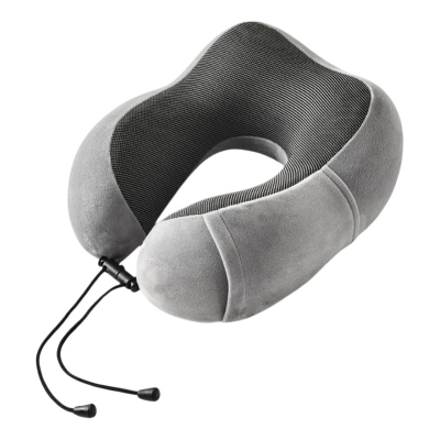 Picture of Travel Pillow Breathable Comfortable Memory Foam Pillow Easy to Carry Neck Pillow with Phone Holder