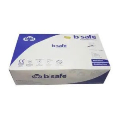 Picture of B Safe Powdered Latex Disposable Gloves, M Size - Pack of 100 Pcs for Hygienic Safety