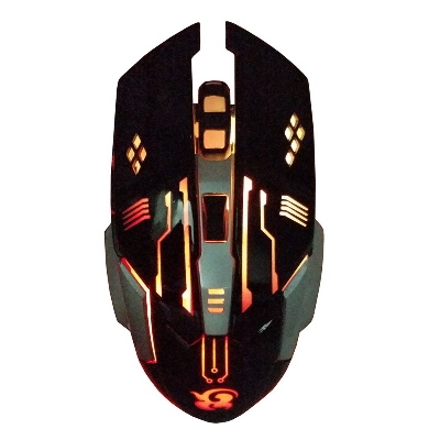 Picture of 7 LED Optical 6D Button USB Wired Game Mouse professional desktop mouse T9 - Black