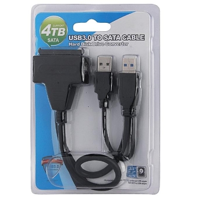 Picture of USB3.0 and ‍USB2.0 to SATA Adaptor cable-Black - Black