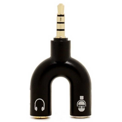Picture of 3.5mm Stereo Splitter Audio 1 Male to 2 Female Earphone and Microphone - Multicolor