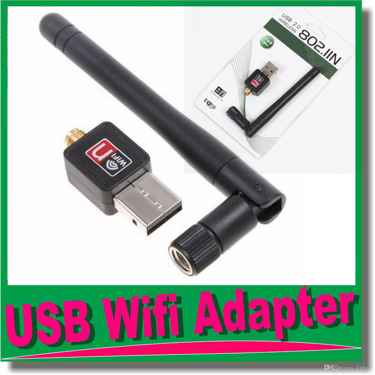 Picture of Mini WiFi Adapter Receiver Antenna 150Mbps - Black