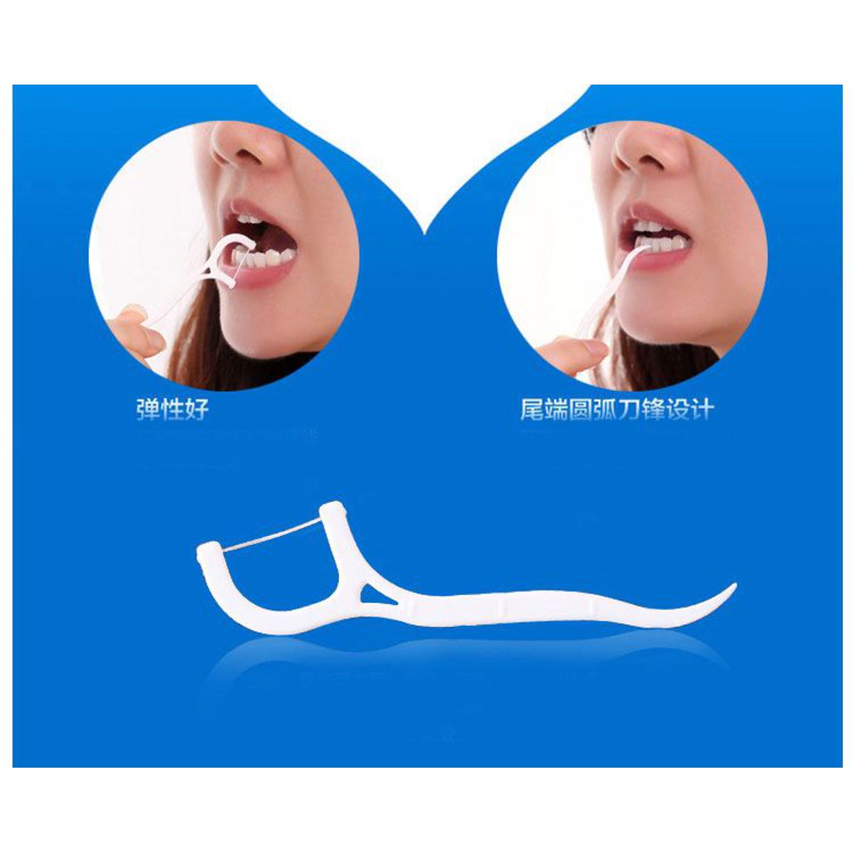 Picture of Eco Friendly Natural Wheat Straw Handle Dental Floss Pick 30pcs