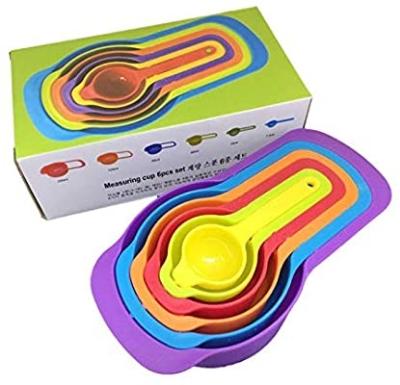 Picture of 6 Piece Ingenio Rainbow Measuring Spoon Cup set Baking Coffee Measuring Tools Teaspoon - Multicolor