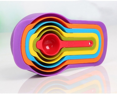 Picture of 6 Piece Ingenio Rainbow Measuring Spoon Cup set Baking Coffee Measuring Tools Teaspoon - Multicolor