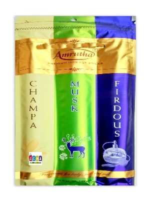 Picture of Amrutha Champa Musk Firdaus Agarbatti 135gm Incense sticks - Multicolor