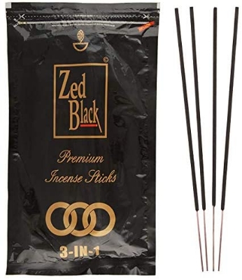 Picture of Zed Black Agarbatti/Incense Sticks (14 cm, 140 Grams) - Black
