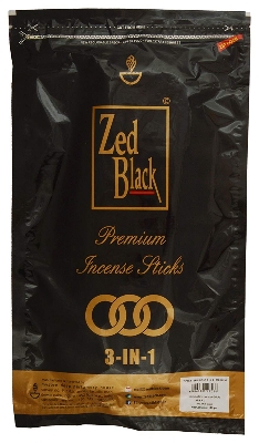 Picture of Zed Black Agarbatti/Incense Sticks (14 cm, 140 Grams) - Black