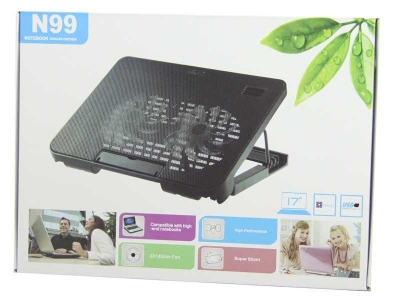 Picture of Notebook Cooling Pad N99 With 2 Dual Fan (Black) - Black
