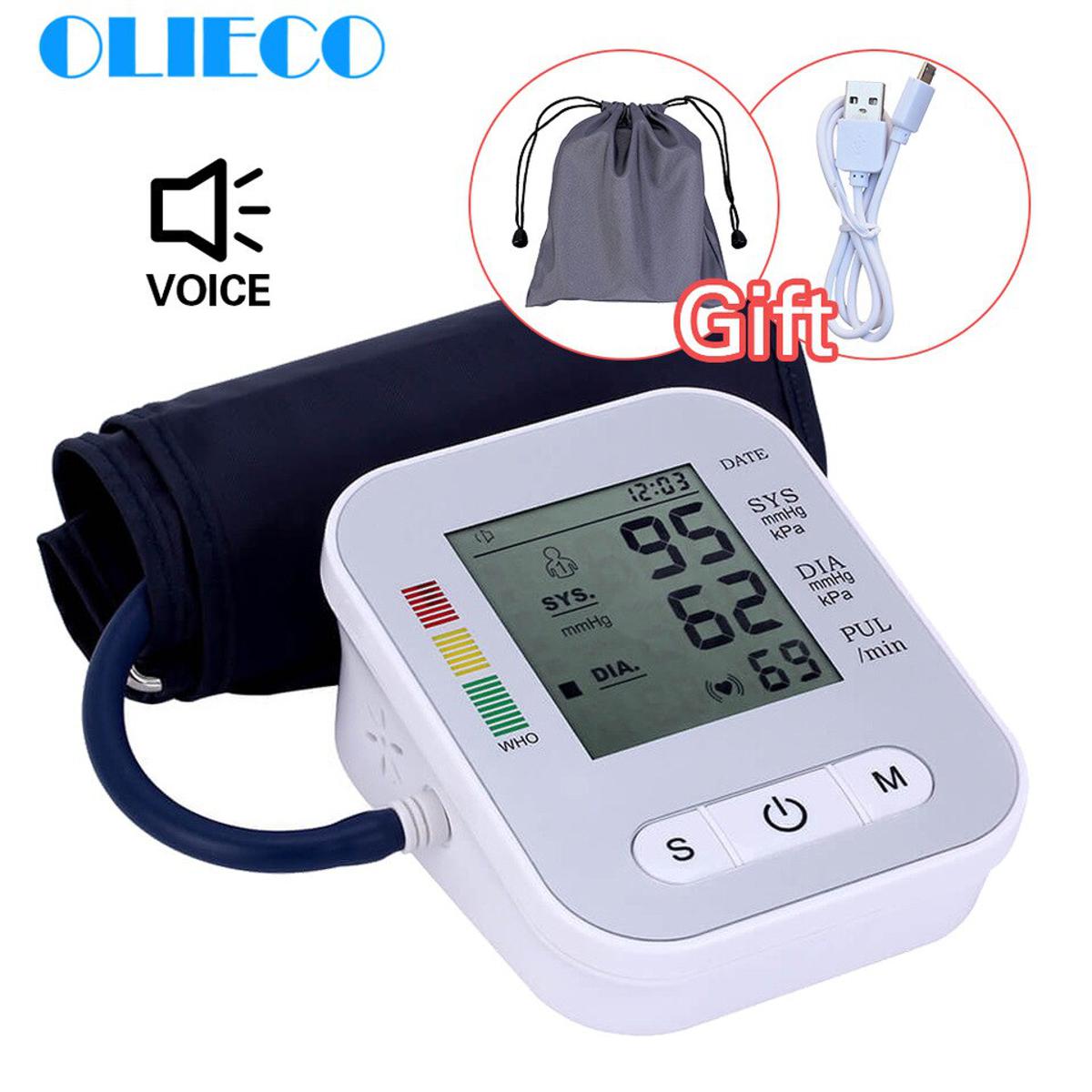 Picture of USB  Blood Pressure Monitor English Voice Automatic Electric PR Tonometer Digital LCD Screen