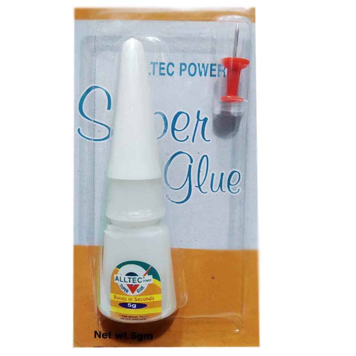 Picture of Alltec Super Glue for Wood Rubber Plastics Metal Paper Leather 5 pics - Multicolor