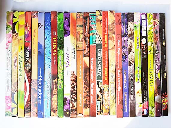 Picture of Darshan Incense Square Collection - 25 Assorted Fragrances, 8 Sticks Each - Multicolor