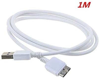 Picture of 1M White USB 3.0 Data Cable Cord for  Hard Drive Disk HDD