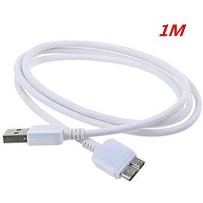 Picture of 1M White USB 3.0 Data Cable Cord for  Hard Drive Disk HDD