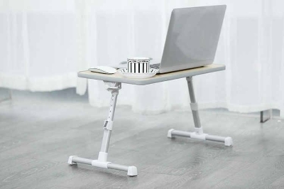 Picture of Laptop Table with Cooling Fan A8 (Gray) - Grey