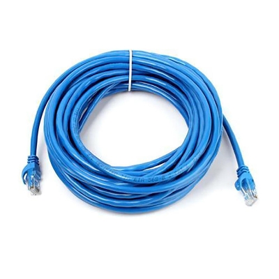 Picture of Blue 30FT 10M CAT6 CAT 6 Round Ethernet Network Cable RJ45 Patch LAN Cord - Blue