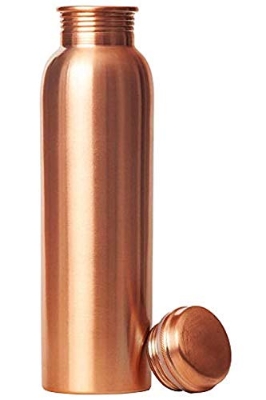 Picture of Copper  1000 ML Joint Less Ayurveda Yoga Health Benefit Water Bottle - Multicolor
