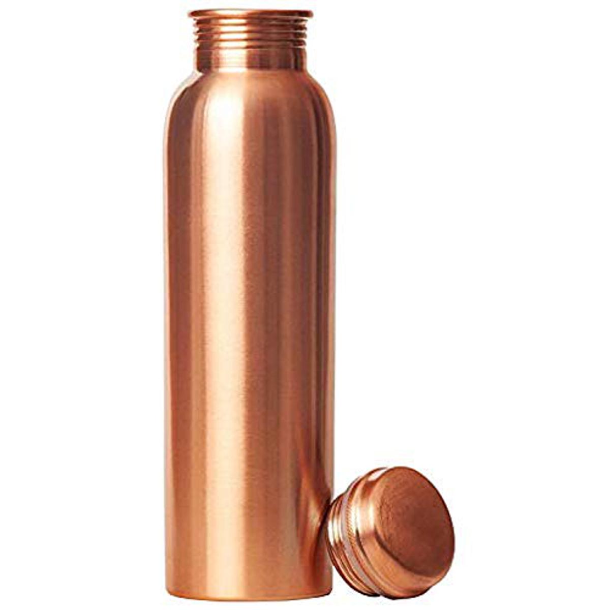 Picture of Copper  1000 ML Joint Less Ayurveda Yoga Health Benefit Water Bottle - Multicolor