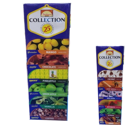Picture of Darshan Incense Square Collection - 25 Assorted Fragrances, 8 Sticks Each - Multicolor