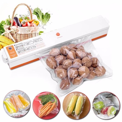 Picture of Automatic Electric Vacuum Kitchen Sealer Food Saver Storage Bags Kitchen Seal Ring Machine - White