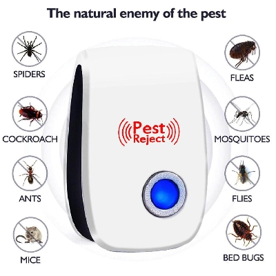 Picture of New Ultrasonic Pest Control Mosquito Repellent Ultrasonic Pest Repeller Repellent Electric Mosquito Killer Pest Reject - White