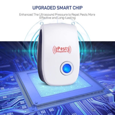Picture of New Ultrasonic Pest Control Mosquito Repellent Ultrasonic Pest Repeller Repellent Electric Mosquito Killer Pest Reject - White