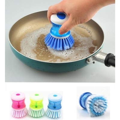 Picture of Kitchen Dispense Soap Water Dish Cleaning Brush Creative Washing - Multicolor