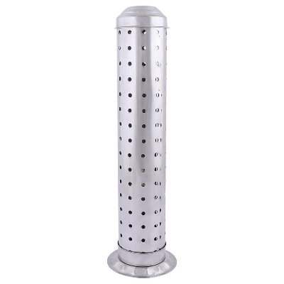 Picture of Stainless Steel Agarbatti Incense Stick Stand, 4 Inch Wide, 2 Inch High, Holds 5 Sticks, Durable Design for Home, Office, Mandir - Multicolor