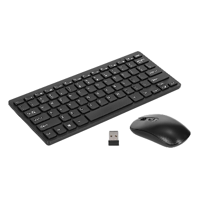 Picture of Mini Wireless Keyboard & Mouse Combo - Enhance Efficiency And Convenience With Sleek Black Design - Black