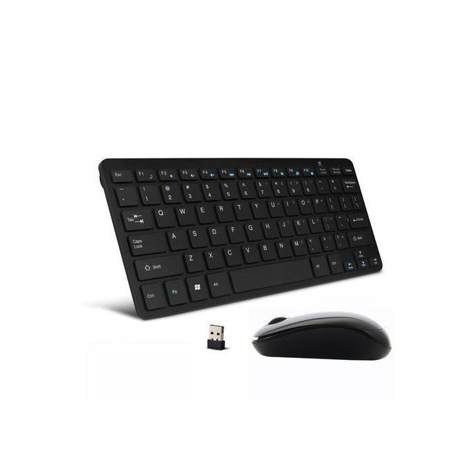 Picture of Mini Wireless Keyboard & Mouse Combo - Enhance Efficiency And Convenience With Sleek Black Design - Black